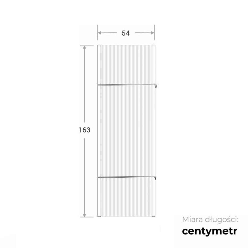 ŚCIANKA LIGHTLINE PRO 163x54x54CM ANTRACYT 