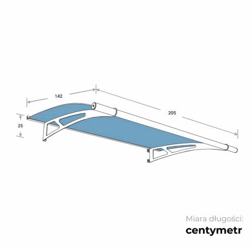DASZEK LIGHTLINE XL 2050X1420 POLIWĘGLAN LITY 6 MM